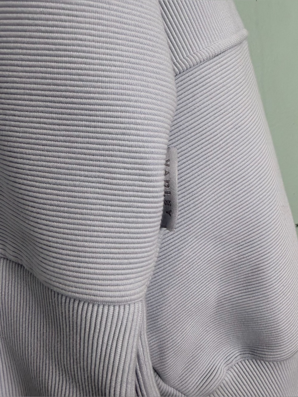 Varley Milano Half Quarter Zip Sweater Pullover Ribbed Light Blue Women Large - Picture 3 of 6